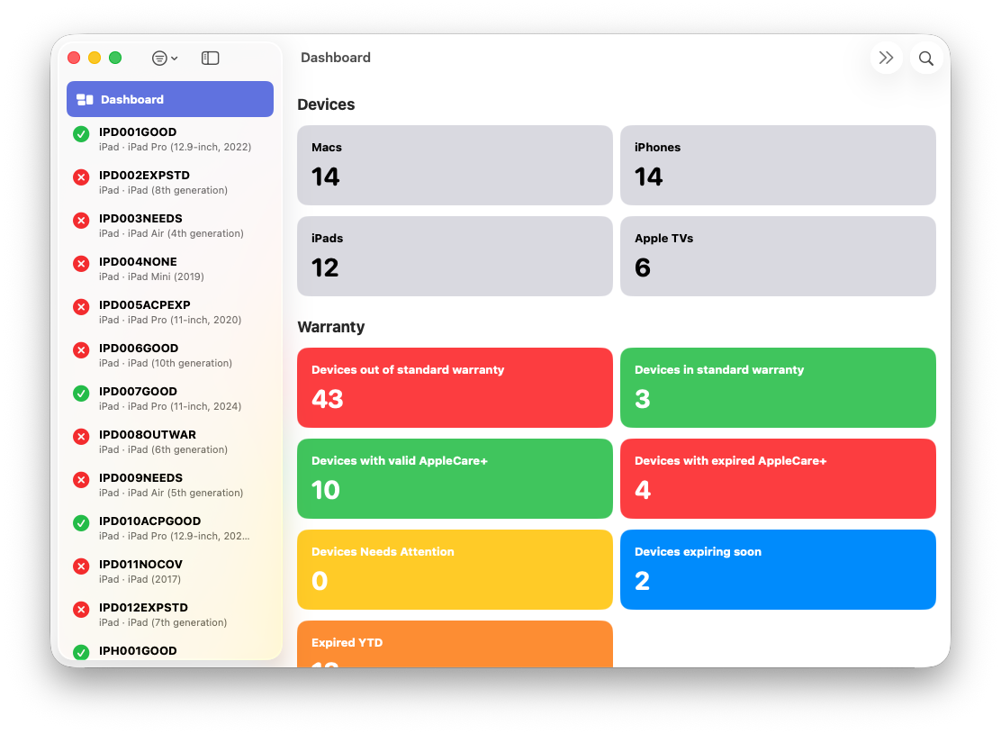ABM Warranty Screenshot