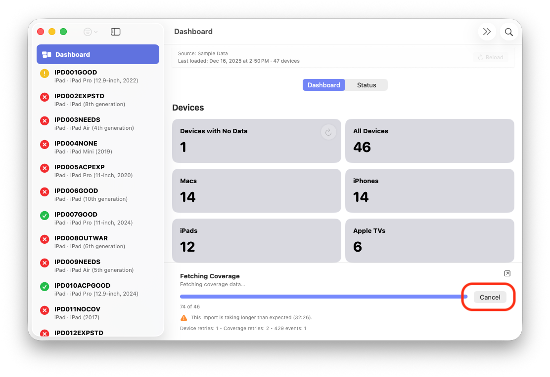 ABM Warranty Screenshot