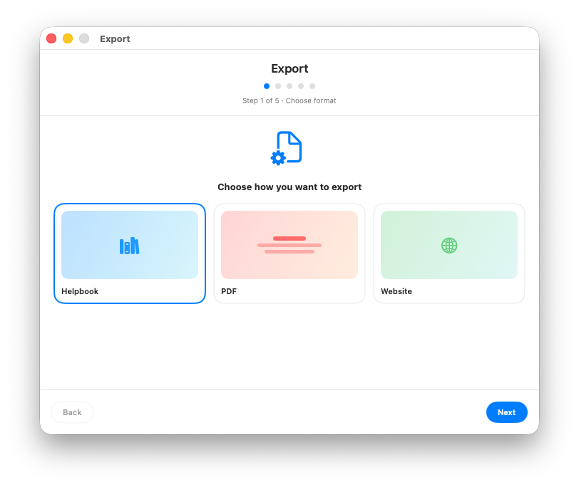 Helpbook Builder Export