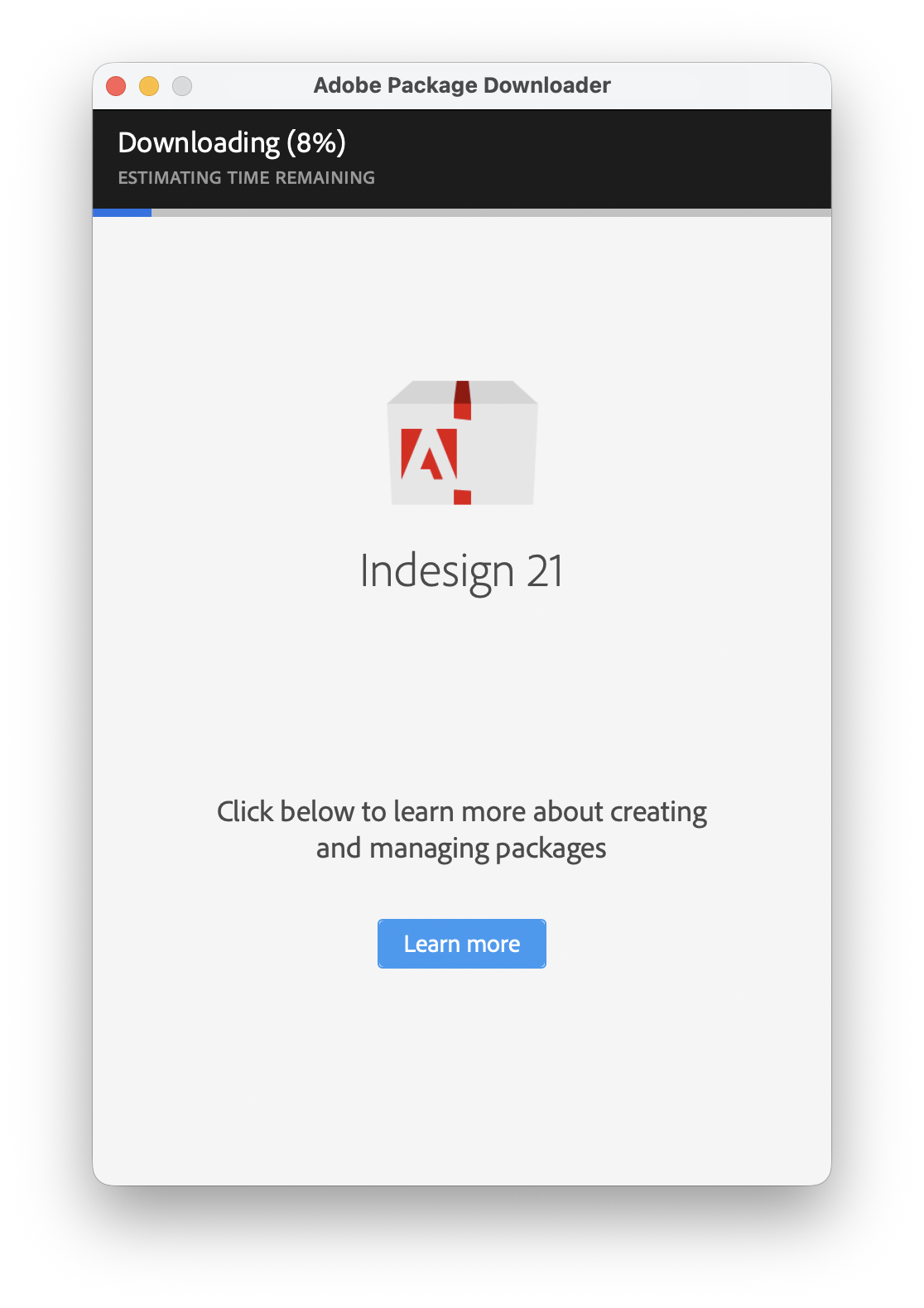 Adobe Package Downloader downloading package