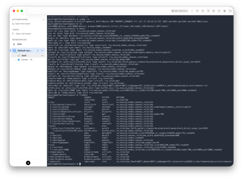 The VM mount table