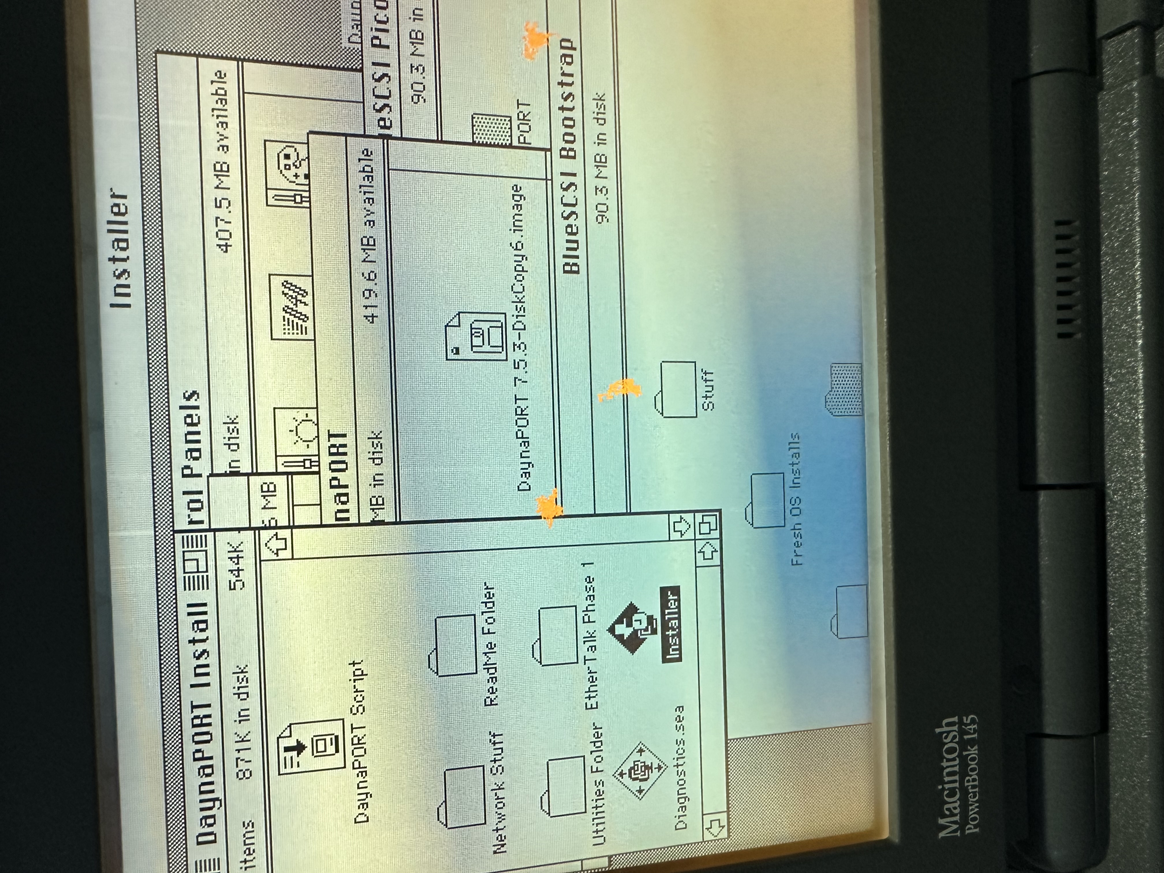 Disk Copy writing the DaynaPORT installer floppy