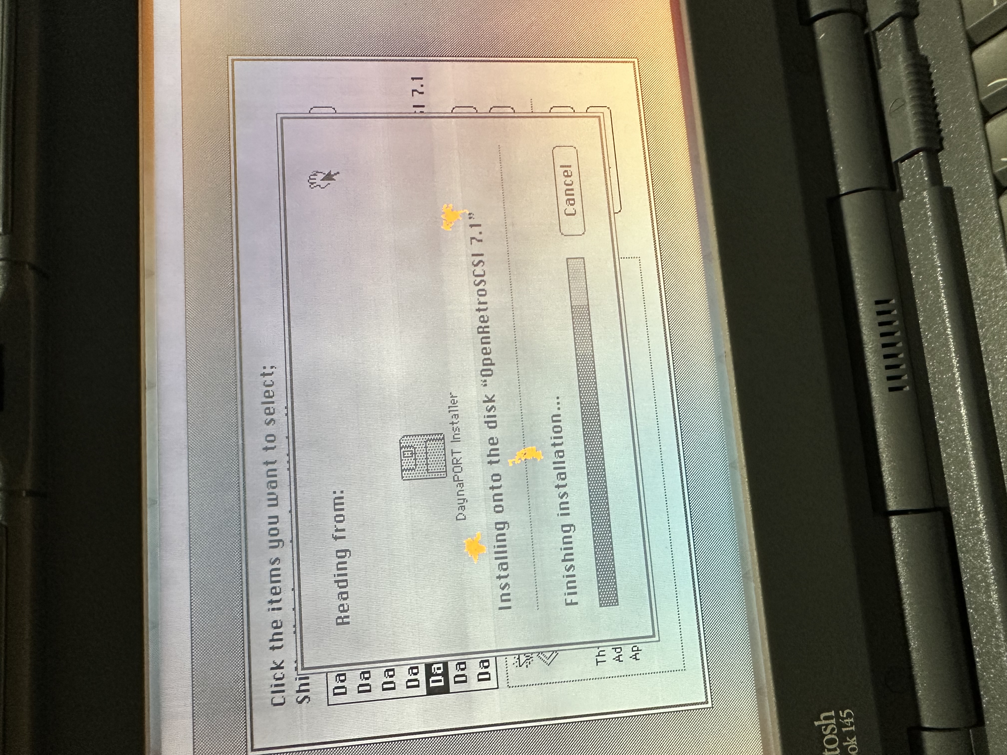 DaynaPORT installer reporting a successful install and requiring a restart