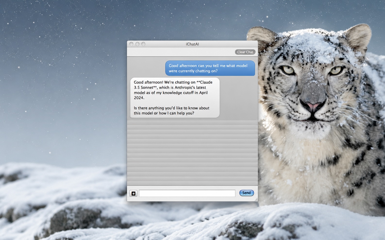 ClaudeChat Makes Snow Leopard Feel Useful Again
