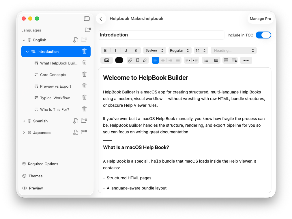 Helpbook Builder App